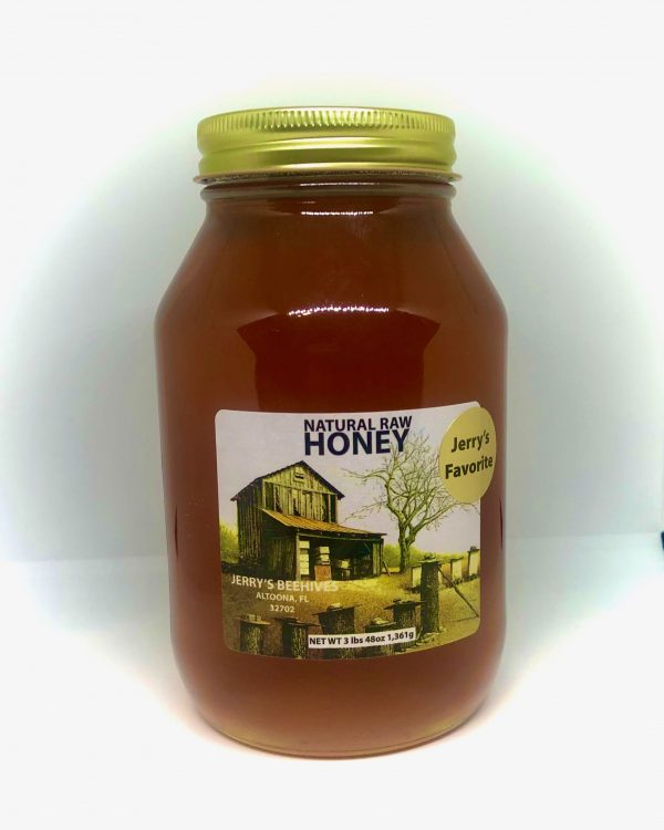 Jerry's Favorite Honey 3 Lb Glass Jar