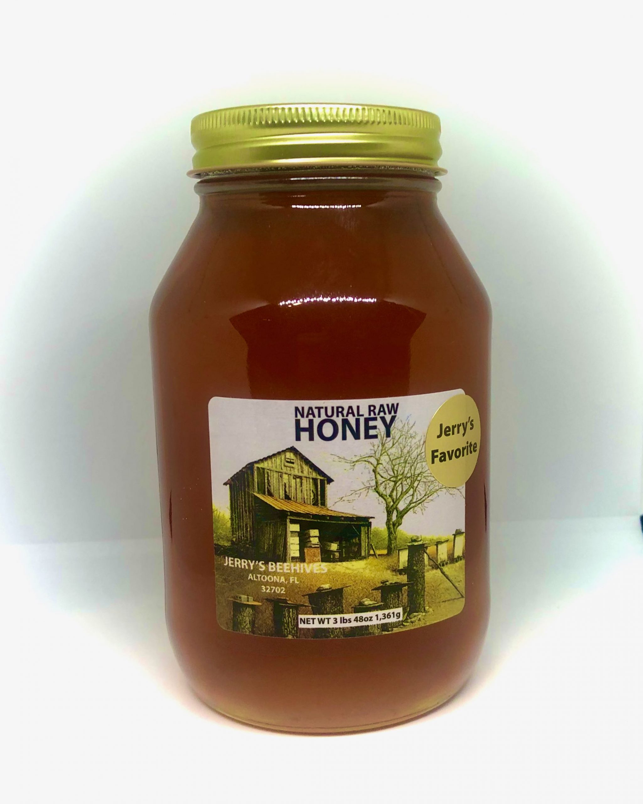 Jerry’s Favorite Honey 3 Lb Glass Jar